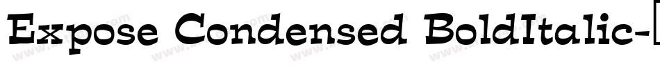 Expose Condensed BoldItalic字体转换